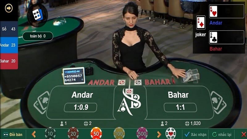 Theo cách chơi Andar Bahar, mỗi cửa cược được trả một mức thưởng khác nhau