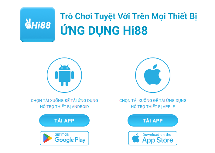 Giao diện Tải App Hi88