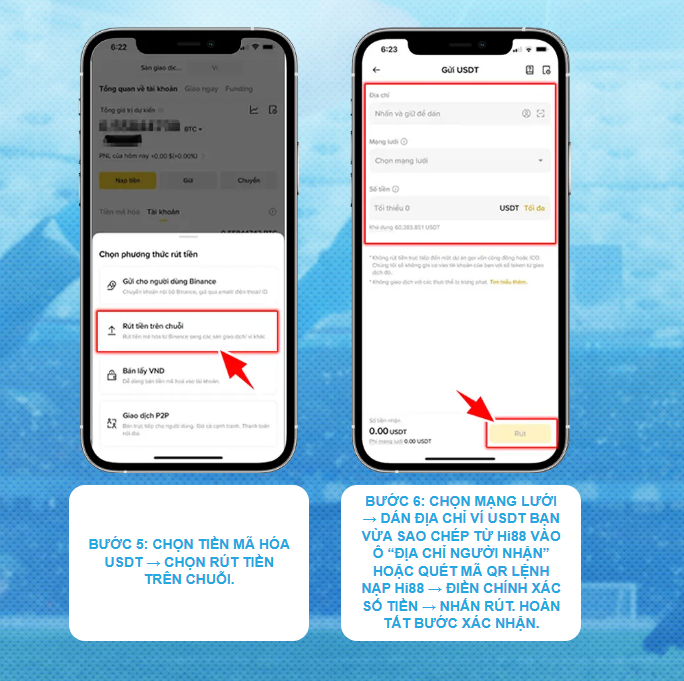 Hướng dẫn Nạp USTD HI88