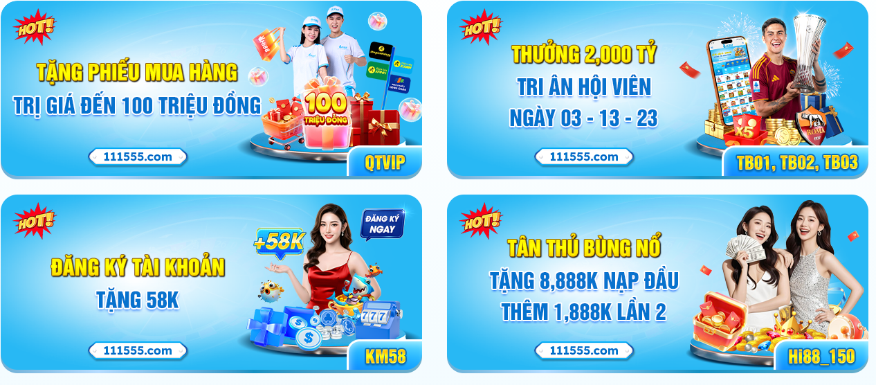 Rất nhiều khuyến mãi khủng