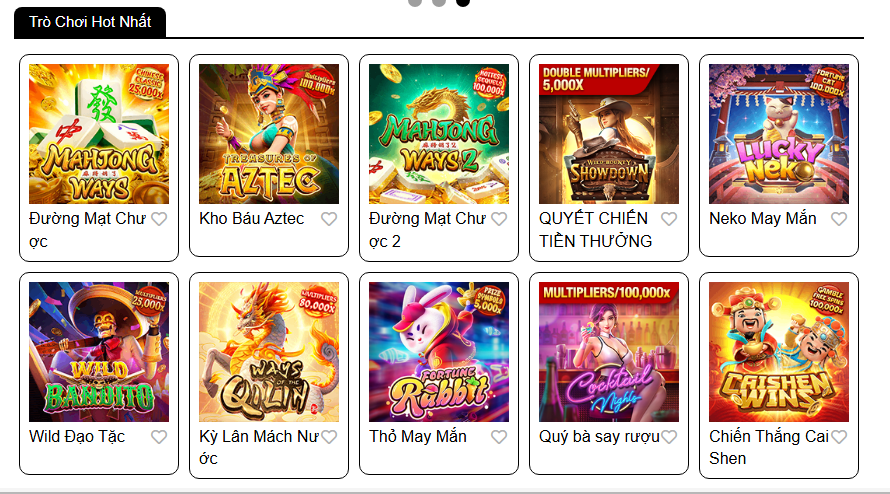 Nhiều trò chơi đa dạng